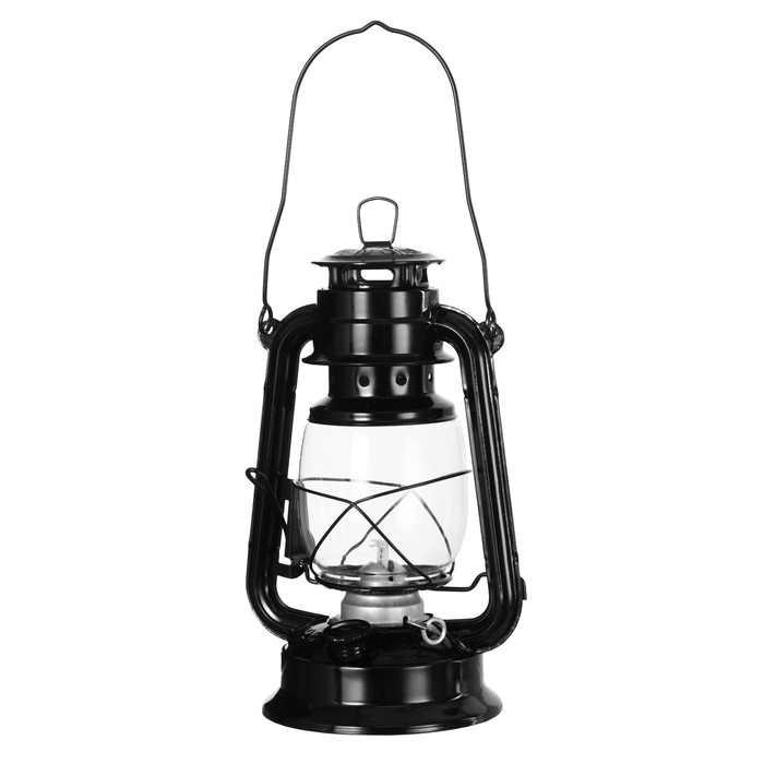 Керосиновая лампа декоративная черный 14х18х27,5 см RISALUX - фото 1885502469