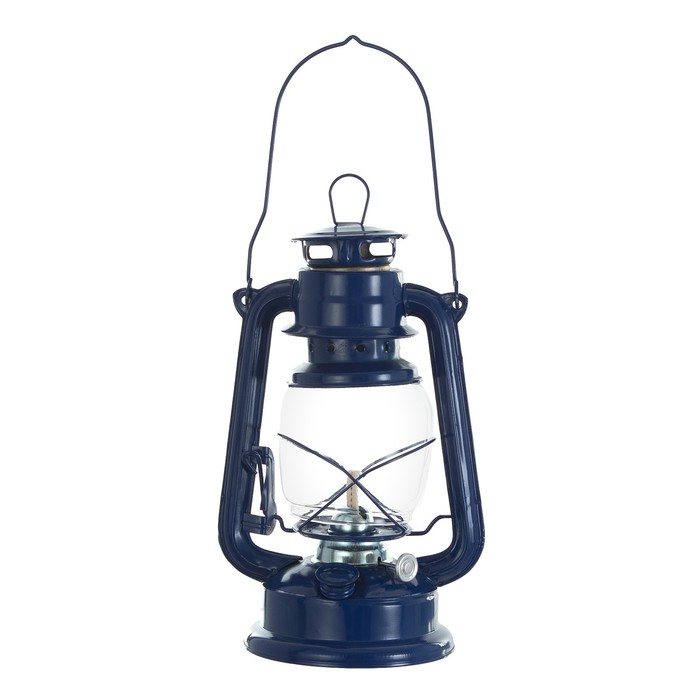 Керосиновая лампа декоративная синий 14х18х27,5 см RISALUX - фото 1885502478