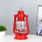 Керосиновая лампа декоративная красный 14х18х27,5 см RISALUX - Фото 2