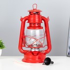 Керосиновая лампа декоративная красный 14х18х27,5 см RISALUX - Фото 3