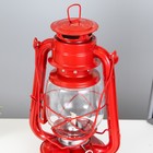 Керосиновая лампа декоративная красный 14х18х27,5 см RISALUX - Фото 5