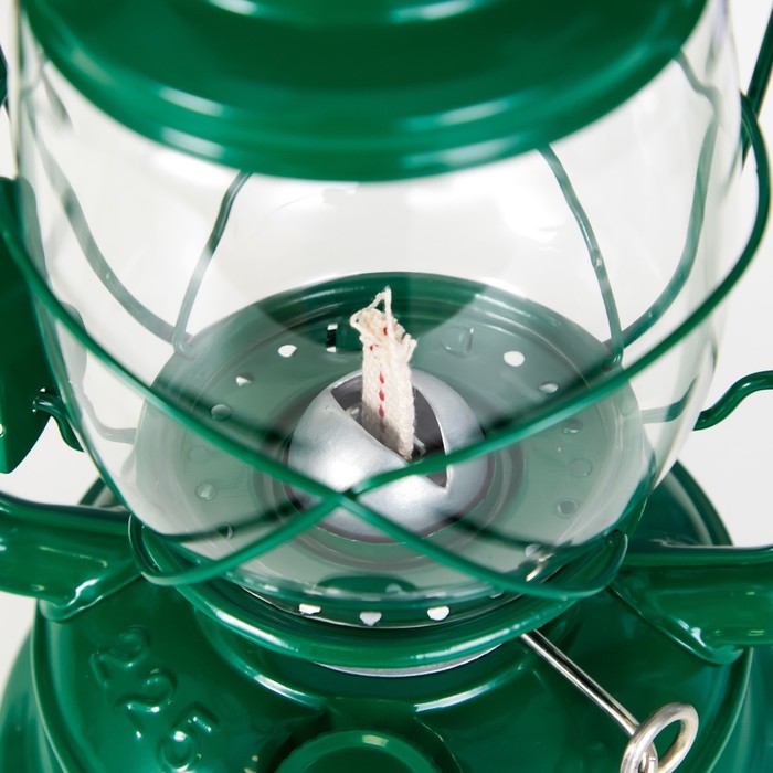 Керосиновая лампа декоративная зеленый 14х18х27,5 см RISALUX - фото 1885502496