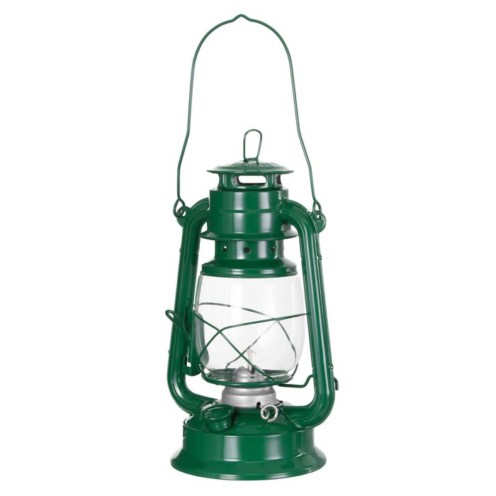 Керосиновая лампа декоративная зеленый 14х18х27,5 см RISALUX - фото 1885502499