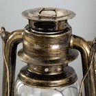 Керосиновая лампа декоративная черный с золотой патиной 14х18х27,5 см RISALUX - Фото 4