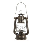 Керосиновая лампа декоративная черный с золотой патиной 14×18×27.5 см RISALUX - Фото 9