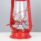 Керосиновая лампа декоративная красный 14х18х30 см RISALUX - Фото 4