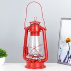 Керосиновая лампа декоративная красный 14×18×30 см RISALUX - Фото 4