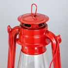 Керосиновая лампа декоративная красный 14х18х30 см RISALUX - Фото 5