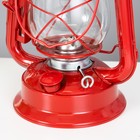 Керосиновая лампа декоративная красный 14х18х30 см RISALUX - Фото 6