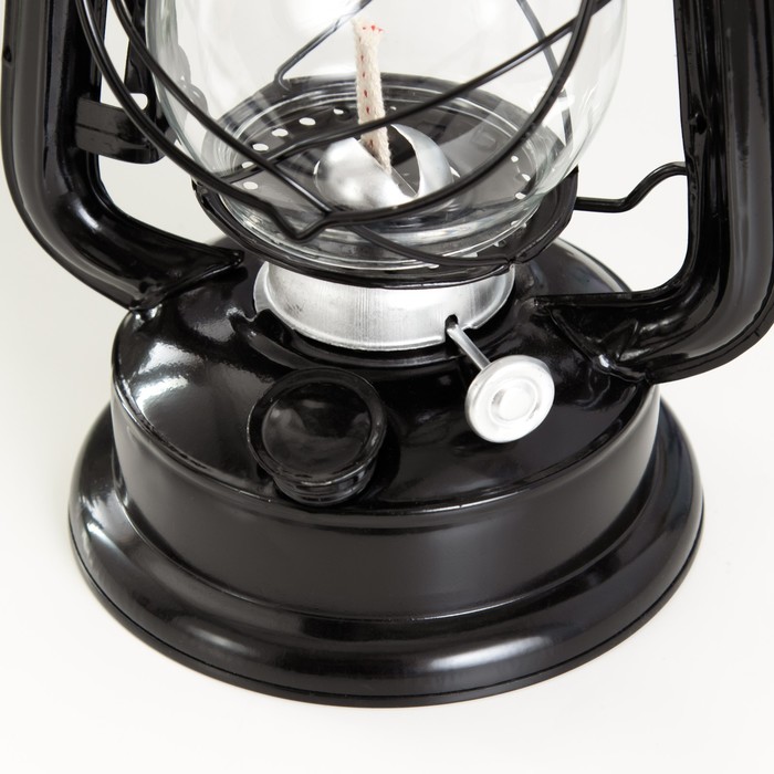 Керосиновая лампа декоративная черный 14х18х30 см RISALUX - фото 1907569031