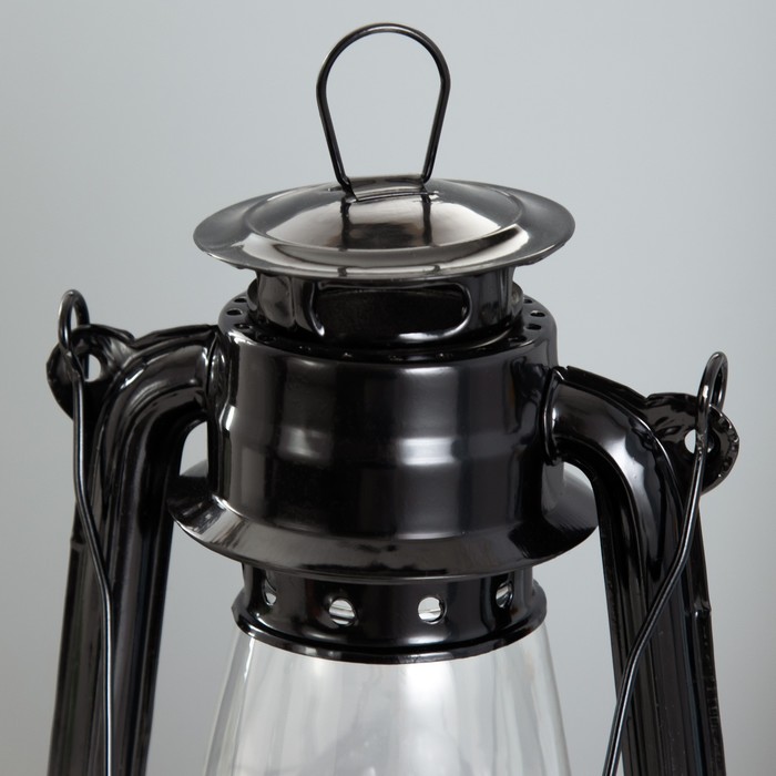 Керосиновая лампа декоративная черный 14х18х30 см RISALUX - фото 1907569032