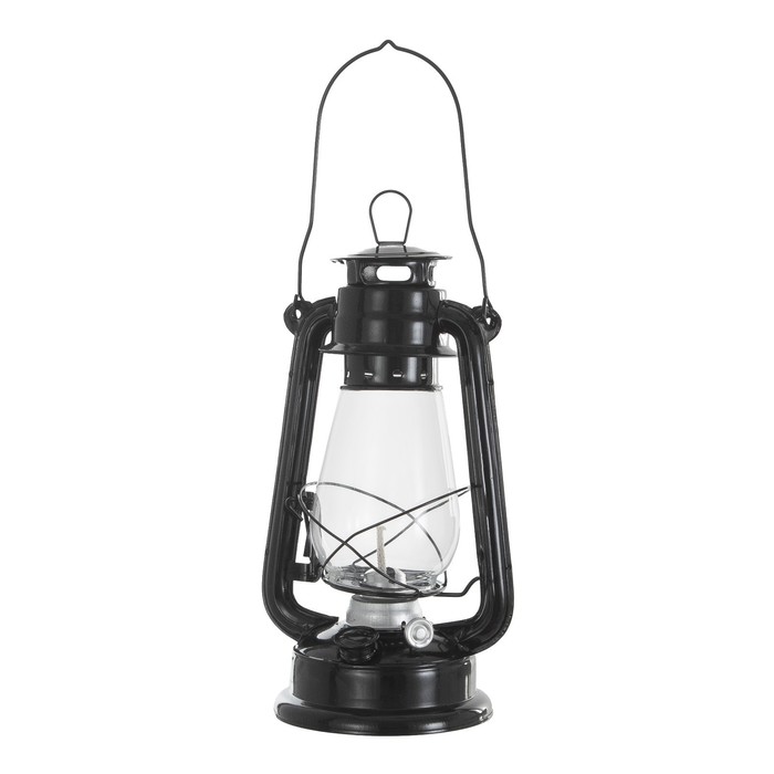 Керосиновая лампа декоративная черный 14х18х30 см RISALUX - фото 1885502518