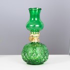 Керосиновая лампа декоративная зеленый 8,5х8,5х19 см - фото 4910763