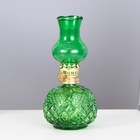 Керосиновая лампа декоративная зеленый 8,5х8,5х19 см - фото 24700889
