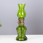 Керосиновая лампа декоративная зелёный 6.5*6.5*20 см - фото 3798401