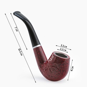 Курительная трубка для табака "Командор", классическая, длина 15 см, d отверстия-2 см