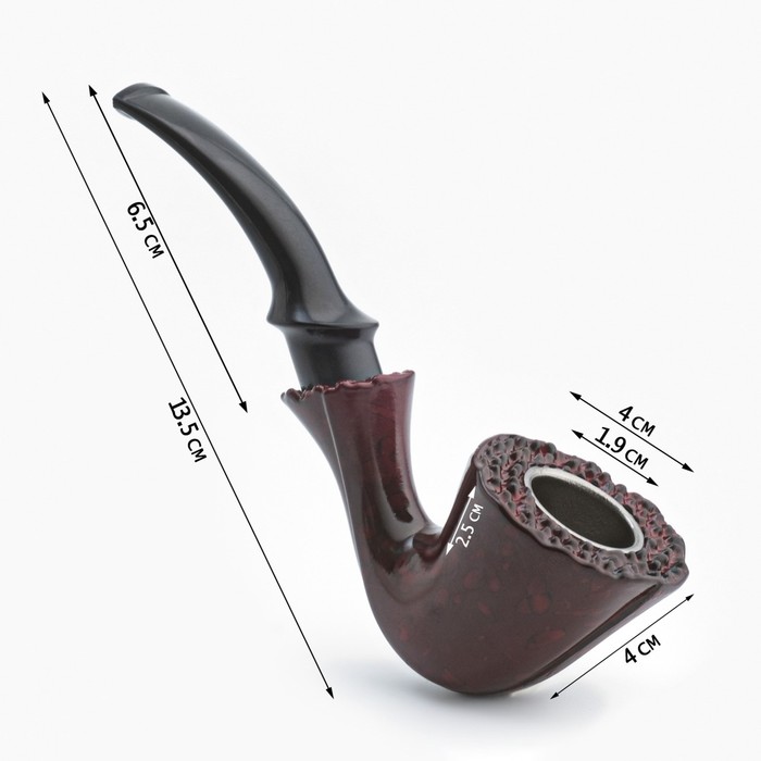 Курительная трубка для табака "Командор", классическая, длина 13.5 см, d отверстия-1.9 см