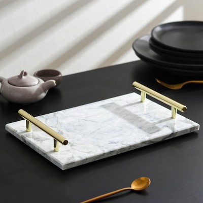 УЦЕНКА Поднос Magistro Marble, 30×20 см, из мрамора