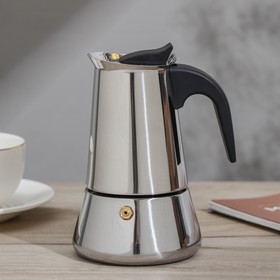 УЦЕНКА Кофеварка гейзерная Magistro Classic, на 4 чашки, 200 мл, нержавеющая сталь 9378610