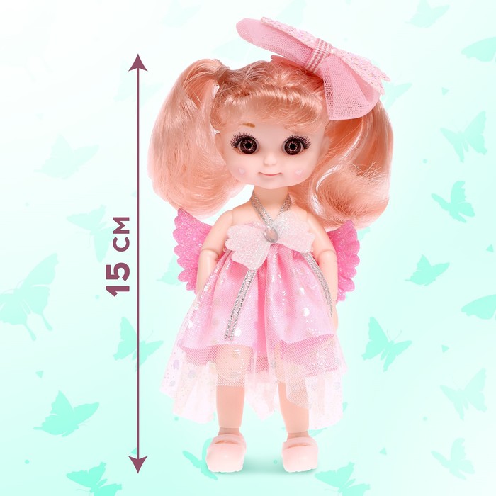 Кукла «Милая феечка» с заколками, розовая - фото 1885502568