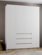 Шкаф распашной четырёхстворчатый «Мадера», 3 ящика, 1600×520×2100 мм, цвет белый - Фото 1