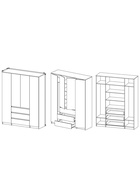 Шкаф распашной четырёхстворчатый «Мадера», 3 ящика, 1600×520×2100 мм, цвет белый - Фото 4