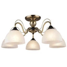 

Люстра, 60Вт, E27, 60x60x26 см, цвет античная бронза