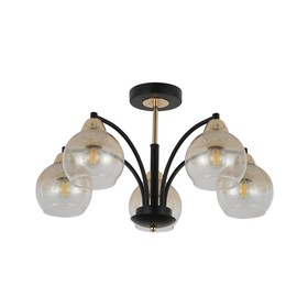 

Люстра, 60Вт, E27, 55x55x33 см, цвет чёрный, золотой