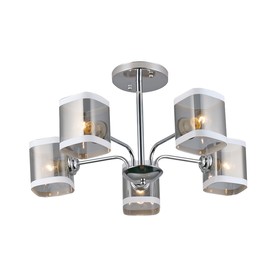 

Люстра, 60Вт, E27, 56x56x31 см, цвет хром