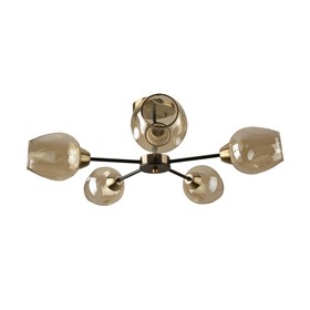 

Люстра, 60Вт, E27, 65x65x23 см, цвет античная бронза, черный