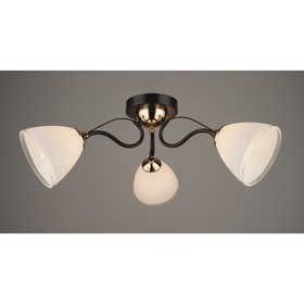 

Люстра, 60Вт, E27, 63x63x22 см, цвет чёрный, золотой