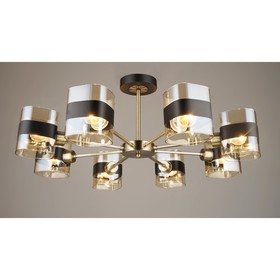 

Люстра, 60Вт, E27, 71x71x28 см, цвет чёрный, золотой