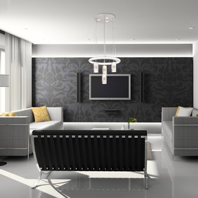 

Люстра, 79Вт, LED, 56x56x40 см, цвет белый