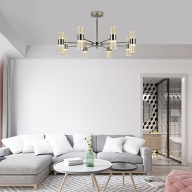 

Люстра, 160Вт, LED, 72x72x38 см, цвет хром