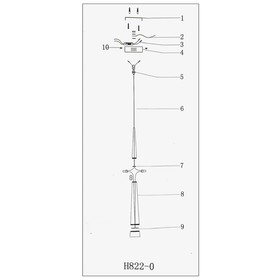 

Подвес, 14Вт, LED, 10x10x120 см, цвет белый, золотой
