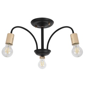 

Люстра, 60Вт, E27, 45x45x24,5 см, цвет чёрный, золотой