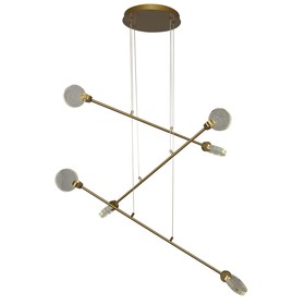 

Подвес, 18Вт, LED 4000K, 120x120x150 см, цвет золотой
