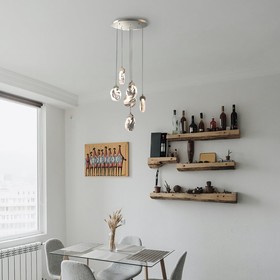 

Подвес, 18Вт, LED 4000K, 40x40x120 см, цвет золотой