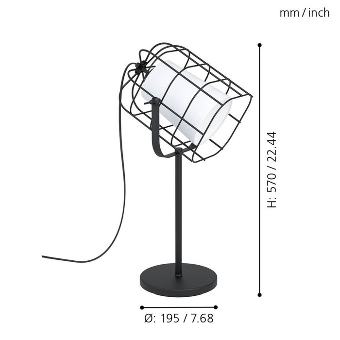Настольная лампа BITTAMS, 1x10Вт E27, цвет чёрный - фото 1906122017
