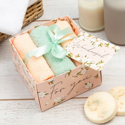 Махровые салфетки «Этель» Gift, 30×30 см - 3 шт., хлопок