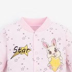 Боди для девочки «Заяц», цвет розовый, рост 68 см - фото 41577998