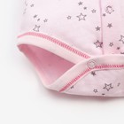 Боди для девочки «Заяц», цвет розовый, рост 68 см - фото 41578001