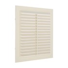 Решетка вентиляционная "КосмоВент" Л155СК, 155х155 мм, с сеткой, неразъемная, слоновая кость - фото 24740385