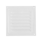 Решетка вентиляционная "КосмоВент" РМ1212, 125 х 125 мм, с сеткой, металлическая, белая - фото 9590394