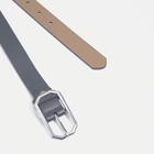 Ремень женский, ширина 2,5 см, винт, пряжка метал, цвет серый - фото 42004636