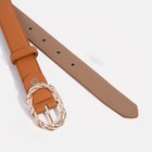 Ремень женский, ширина 2,5 см, винт, пряжка металл, цвет рыжий - фото 24524053