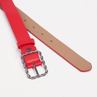 Ремень женский, ширина 3 см, винт, пряжка металл, цвет красный - фото 27139245