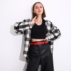 Ремень женский, ширина 3 см, винт, пряжка металл, цвет красный - фото 27139246