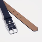Ремень женский, ширина 3 см, винт, пряжка метал, цвет синий - фото 21891265