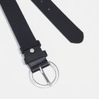 Ремень женский, ширина 3,5 см, винт, пряжка метал, цвет чёрный - фото 21891322